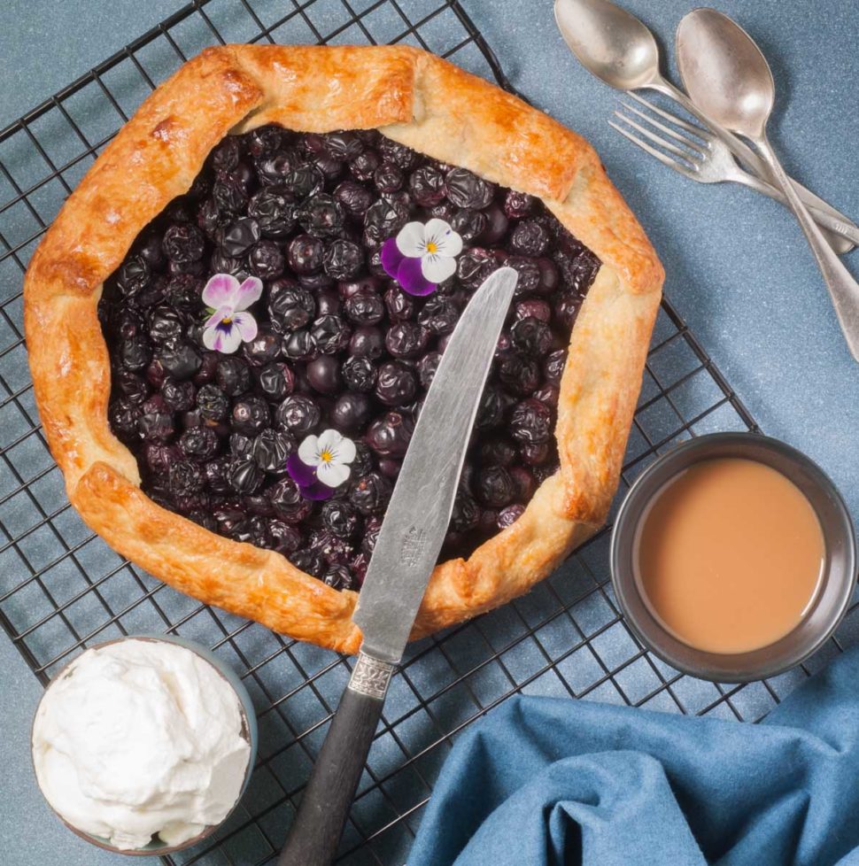Tarte rustique aux myrtilles