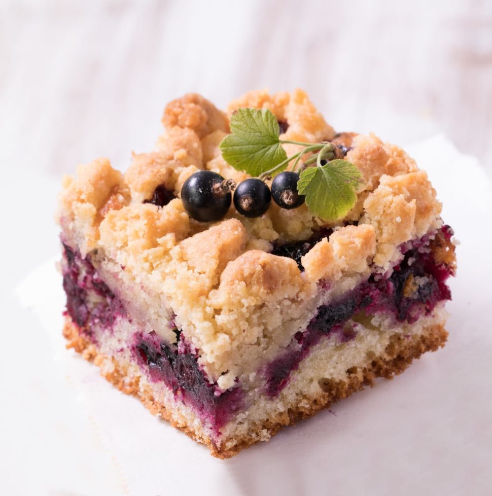 Crumb cake cassis amande