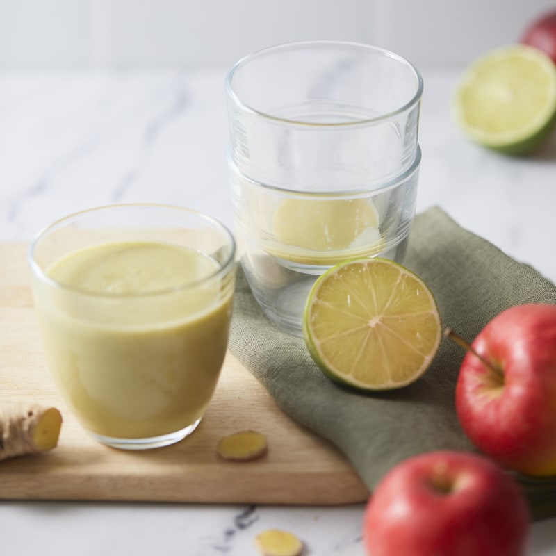 Jus de pommes avocat gingembre