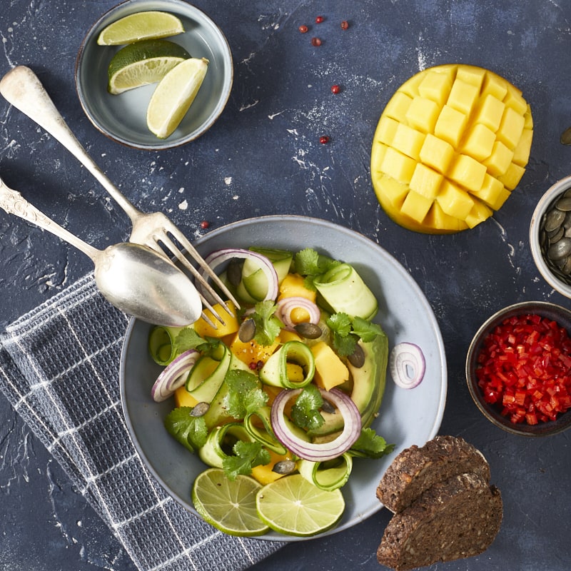 Salade de mangue avocat coriandre