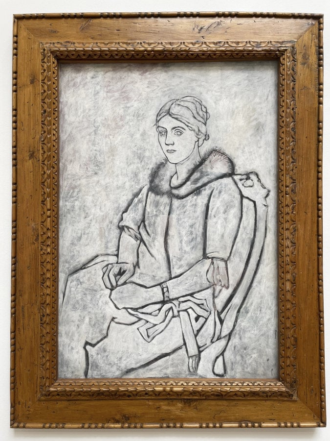 Dessin Olga au col de fourrure de Pablo Picasso