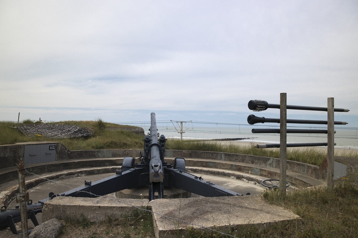 Canon et poste défensif du Mur de l’Atlantique à Raversyde