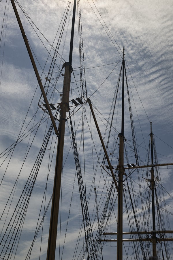 Mâts du voilier Mercator à Ostende