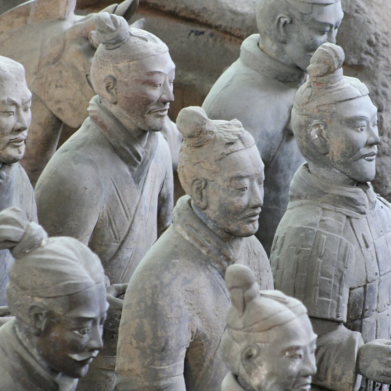 Quelques soldats de l'armée de terre cuite.